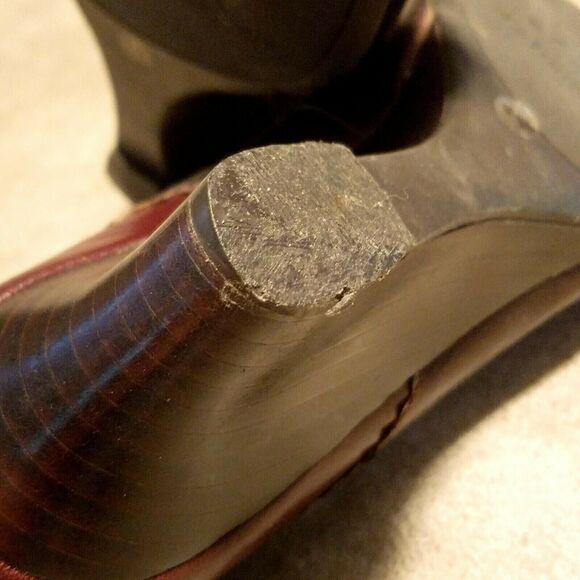 Worthington Womens 023-5914 Sz 6 M Red Slip On 2" Wedge with Bow Details - Picture 10 of 11